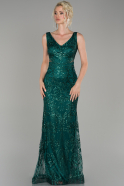 Emerald Green Long Engagement Dress ABU1476