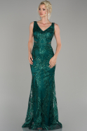 Emerald Green Long Mermaid Prom Dress ABU1477