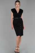 Black Short Invitation Dress ABK879