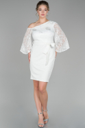 Short White Invitation Dress ABK881