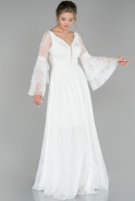 White Long Evening Dress ABU1493