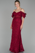 Long Burgundy Mermaid Prom Dress ABU1271