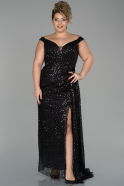 Long Black Oversized Evening Dress ABU1465