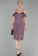 Short Lavender Laced Invitation Dress ABK896