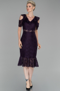 Dark Purple Short Invitation Dress ABK854