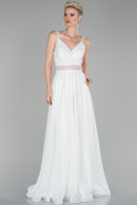 Long White Evening Dress ABU1503