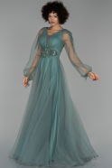 Long Turquoise Engagement Dress ABU1524