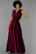Long Burgundy Velvet Evening Dress ABU1513