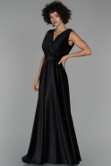 Long Black Velvet Evening Dress ABU1513
