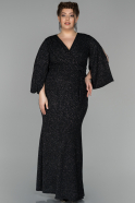 Long Black Oversized Evening Dress ABU1529