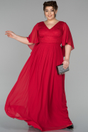 Long Red Plus Size Evening Dress ABU1531