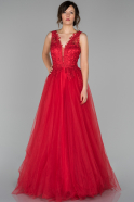 Long Red Engagement Dress ABU1534