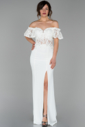 Long White Evening Dress ABU1533