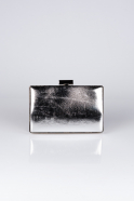 Silver Leather Box Bag V278