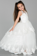 White Kid Wedding Dress OK255