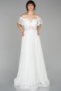 Long White Evening Dress ABU1553