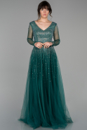 Emerald Green Long Engagement Dress ABU1495