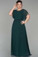 Long Green Oversized Evening Dress ABU1403