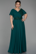 Long Emerald Green Plus Size Evening Dress ABU1562