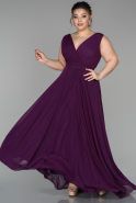 Long Purple Plus Size Evening Dress ABU1564