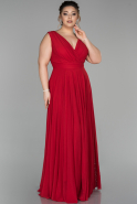 Long Red Plus Size Evening Dress ABU1564