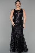 Long Black Oversized Evening Dress ABU1561