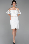 Short White Invitation Dress ABK796