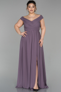 Long Lavender Plus Size Evening Dress ABU1560
