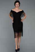 Short Black Laced Invitation Dress ABK936