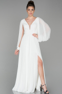 Long White Evening Dress ABU1554