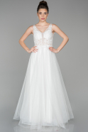 Long White Evening Dress ABU1584