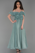 Long Turquoise Girl Dress ABU1593