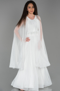Long White Girl Dress ABU1594