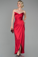 Long Red Satin Mermaid Prom Dress ABU1609