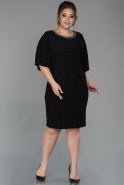 Short Black Oversized Evening Dress ABK1044