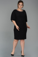 Short Black Oversized Evening Dress ABK955