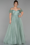 Long Turquoise Oversized Evening Dress ABU1500