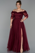 Long Burgundy Oversized Evening Dress ABU1620
