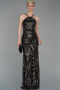 Long Black Mermaid Evening Dress ABU759