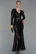 Long Black Mermaid Evening Dress ABU1592