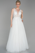 Long White Evening Dress ABU1630