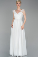 Long White Evening Dress ABU1639
