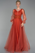 Long Red Engagement Dress ABU1524
