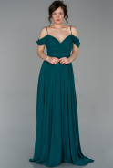 Long Emerald Green Chiffon Evening Dress ABU1654