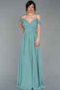 Long Turquoise Chiffon Evening Dress ABU1654