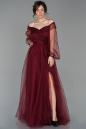 Long Burgundy Evening Dress ABU1664