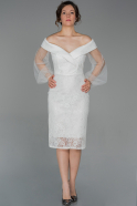 Short White Dantelle Night Dress ABK975