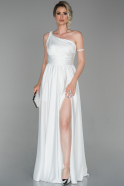 White Long Engagement Dress ABU1142