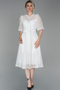 Short White Dantelle Invitation Dress ABK983