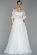 Long White Evening Dress ABU1685
